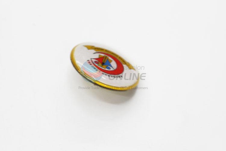 Round shaped flag metal pin badges