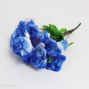 New style popular plastic 10pcs blue rose artificial plants