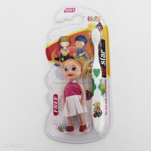 High quality lovely tooothbrush for kids with a doll