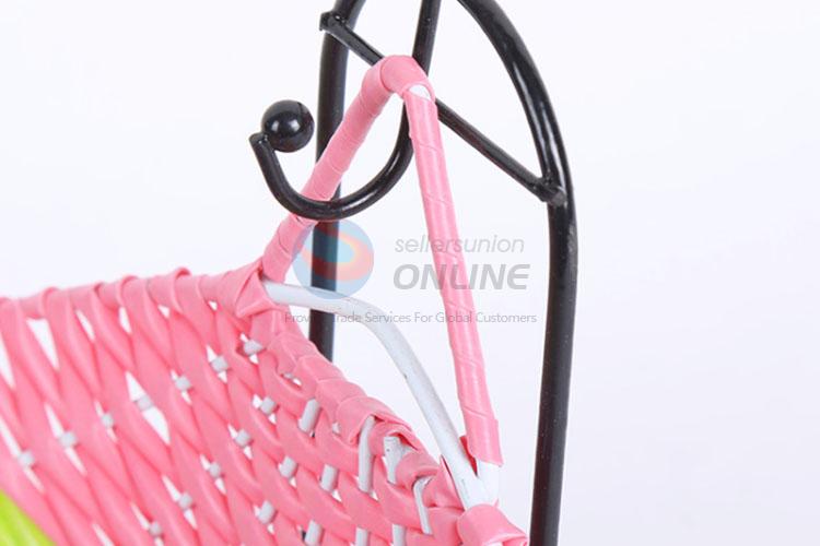 Fashion weaving cradle shaped fruit holder tray