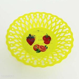 Good quality yellow plastic fruit plate/basket