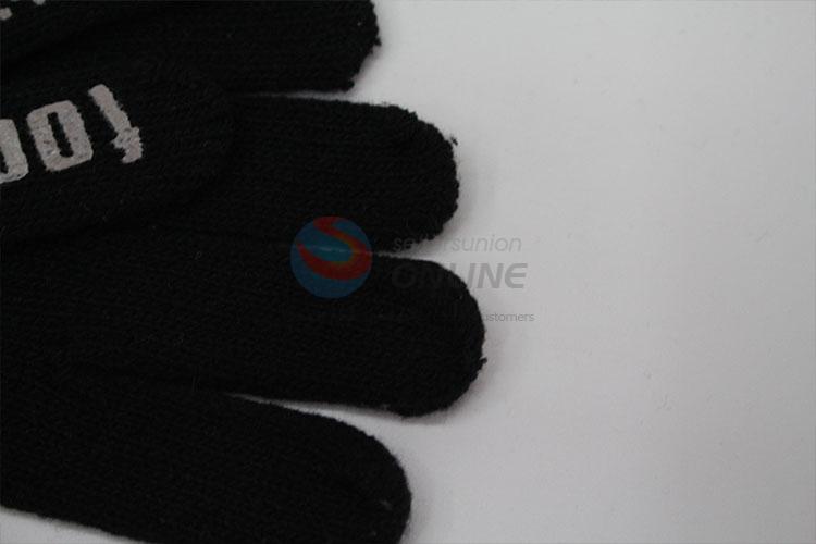 Cheap Price Black Knitted Cotton Gloves For Men