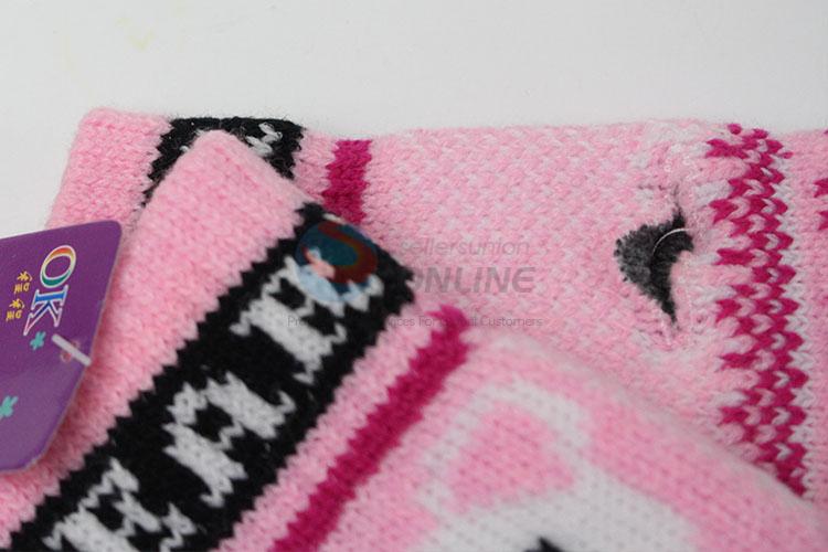 Bottom price cute pig pattern knitted gloves