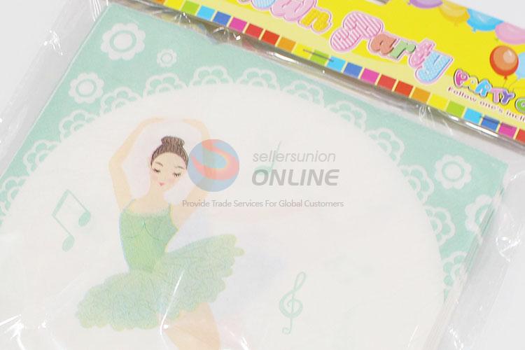 Popular hot sales 20pcs dancing girl pattern napkins