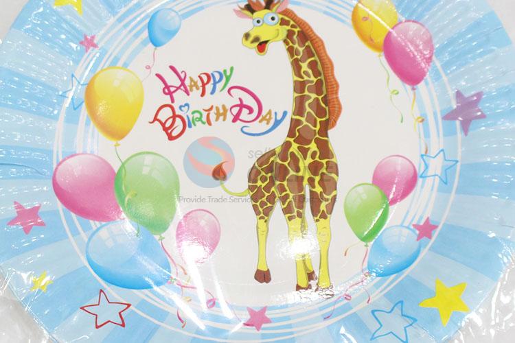 Top quality 6pcs party use giraffe paper plates