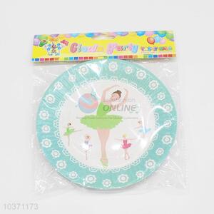 Low price cute useful 6pcs dancing girl paper plates