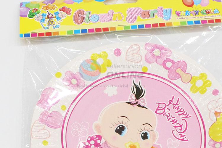 High sale baby pattern 6pcs party use paper plates