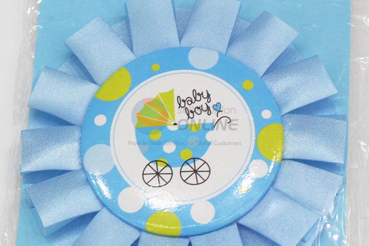 Popular style cheap blue party use tinplate badge
