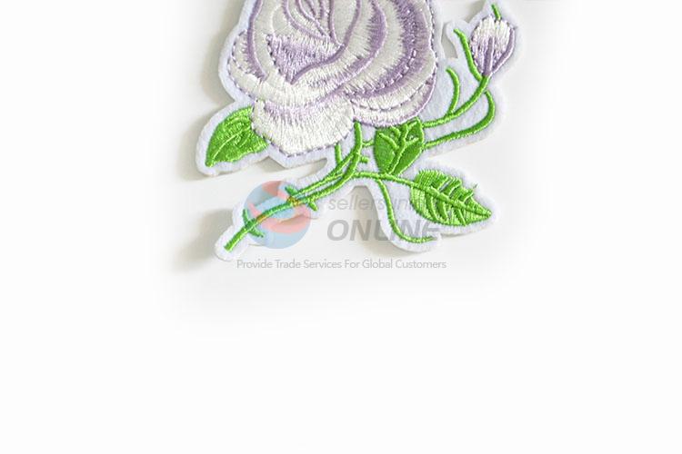 Wholesale Price Rose Floral Embroidery Patches Cloth