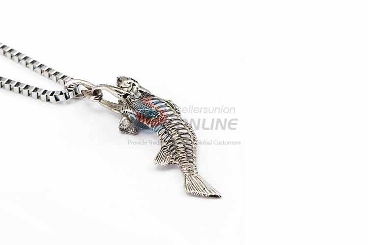 Fish Pendant Punk Zinc Alloy jewellery Necklace
