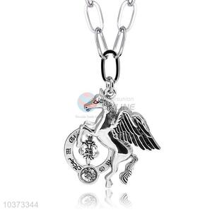 Flying Horse Pendant Punk Zinc Alloy jewellery Necklace