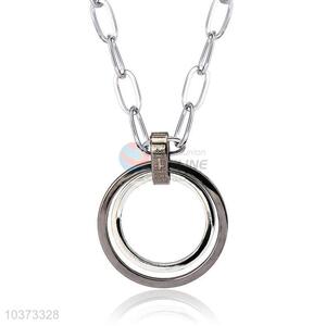 Ring Pendant Punk Zinc Alloy jewellery Necklace