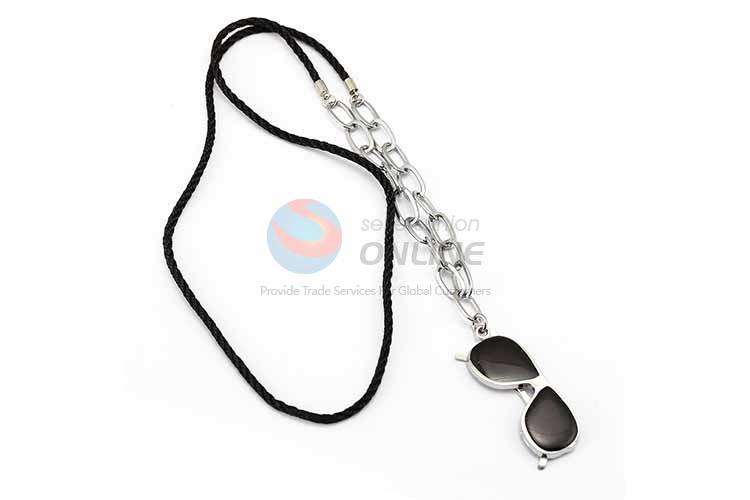 Glasses Pendant Punk Zinc Alloy jewellery Necklace