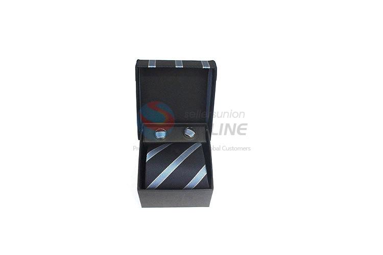 Wholesale custom printed necktie+cufflink