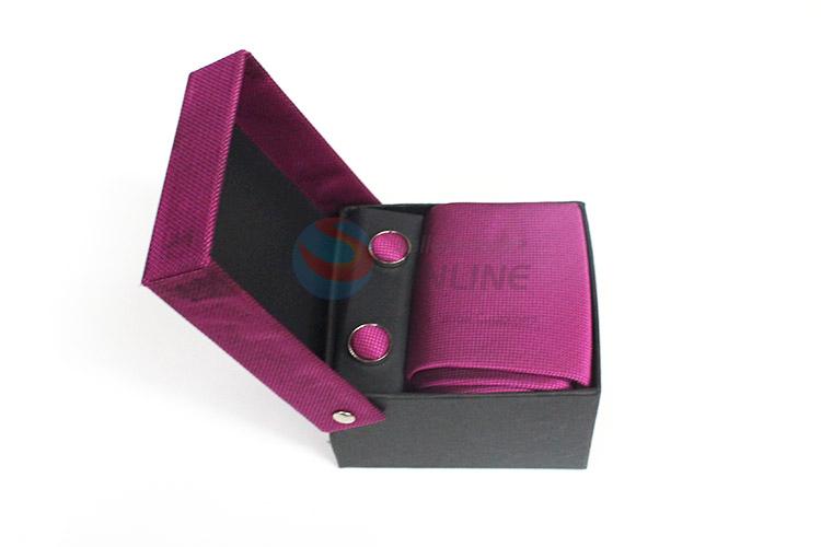 Hot selling new arrival printed necktie+cufflink