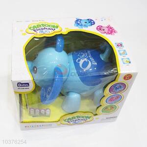 Blue Color Electric Colorful Light Music Cartoon Elephant