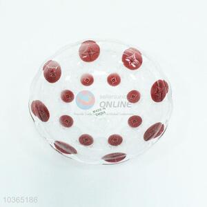 Flower Pattern Plastic Round Shaped Fruit Plate