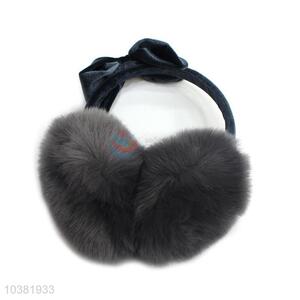 Bottom price good quality winter fuzzy bowknot earmuffs