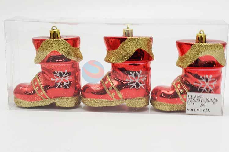 Snow Pattern Boot Christmas Decoration Tree Ornament