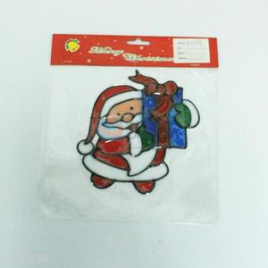 Cartoon design santa claus pvc window sticker