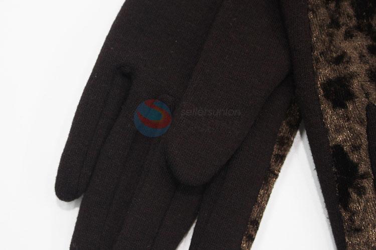 Women warm suede heated driving gloves