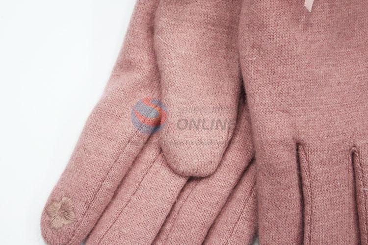 Lovely pink women beauty dress bowknot flower gloves