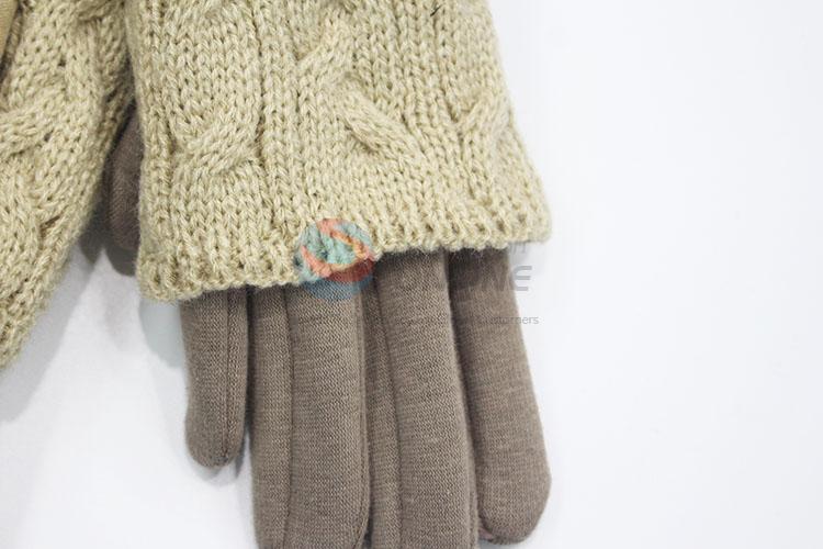 2in1 Spring Winter Wearing Knit Women Warm Gloves