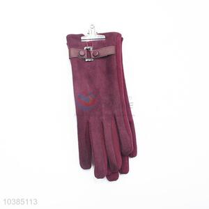 Personalized Classic Women Suede Warm Gloves