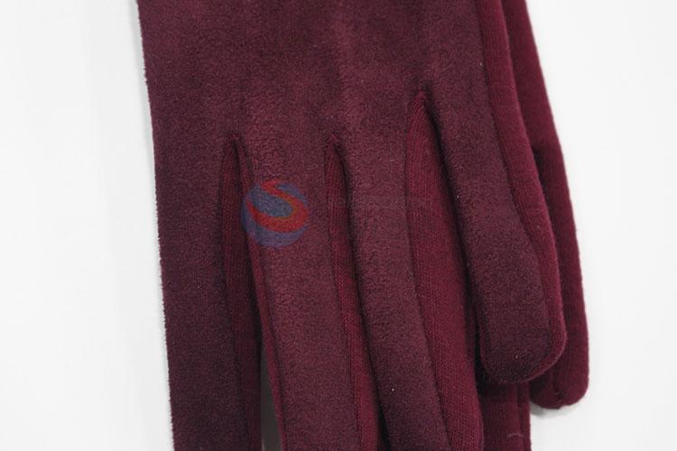 Personalized Classic Women Suede Warm Gloves