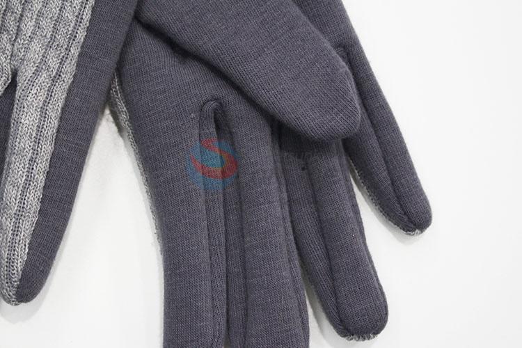 Women dress knitting mittens gloves with buttons