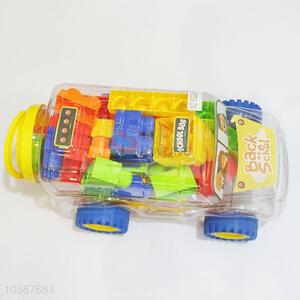 Big School Bus Building Blocks Educational Toys