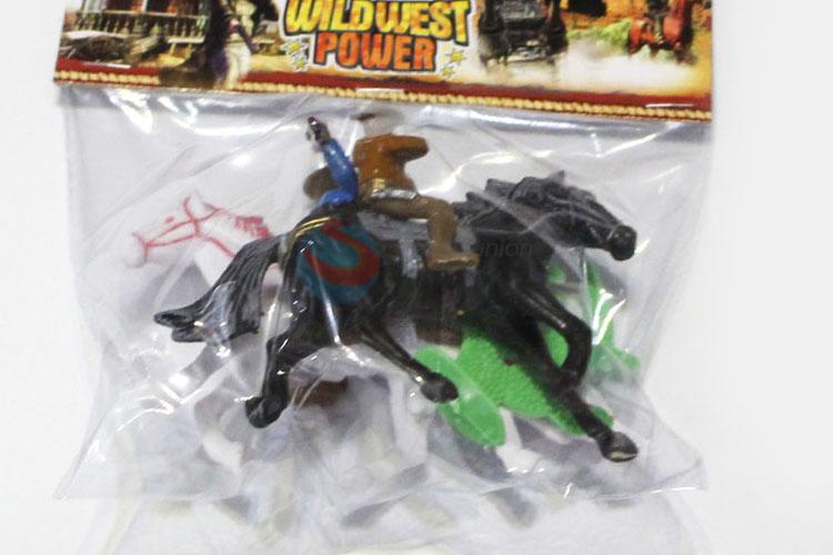 Special Design Kids Toys 2pcs West Cowboy on Horse