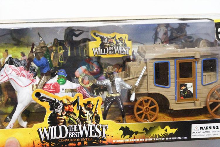 Popular Promotional Toys Western Carriage and West Cowboy