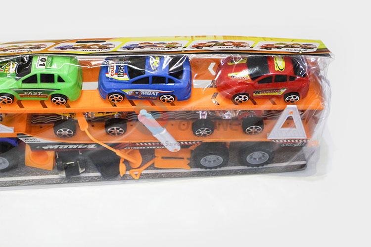 Bottom Price Inertia Drag Head Car Toy Carry 2pcs Sandy Car and 3pcs Racing Car