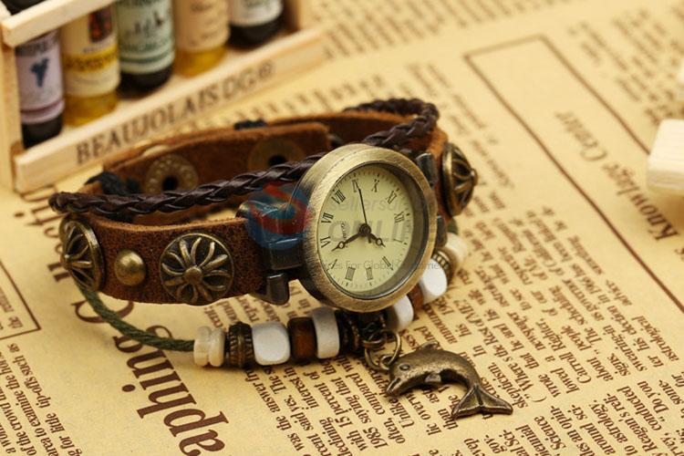 Best Selling Retro Leather Bracelet Wristwatch