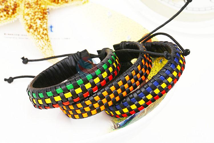 New Arrival Colorful Leather Bracelet Fashion Wristband