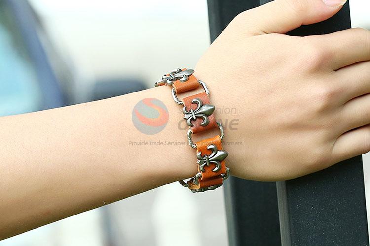 High Quality Fashion Leather Bracelet Cool Wristband