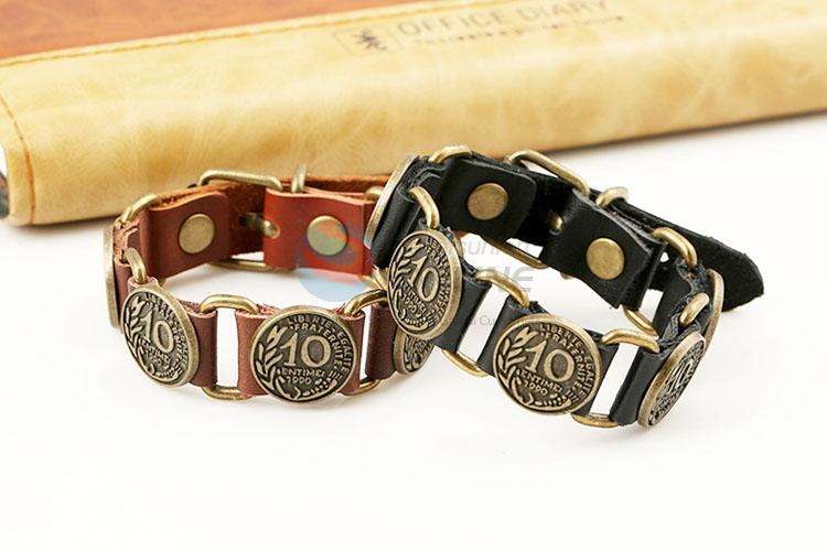 Cool Design Leather Bracelet Man Wristband