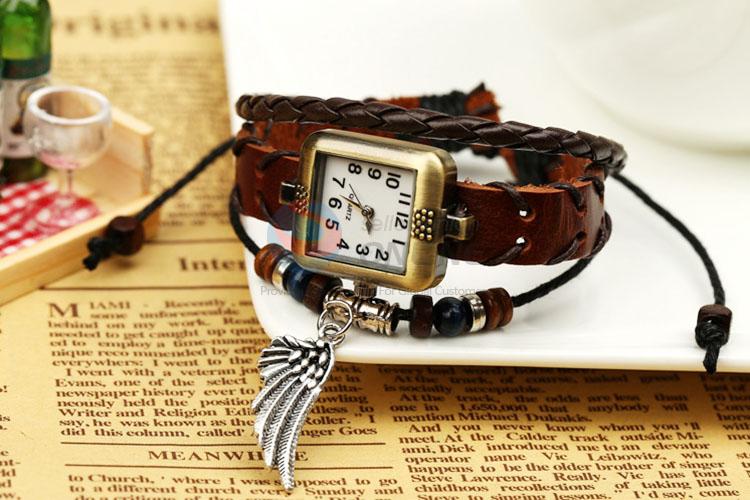 Retro Design Leather Bracelet Wrist Watch