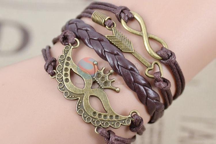Unique Design Wrap Bracelet Fashion Leather Wristband