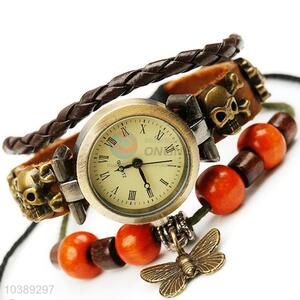 Best Sale Butterfly Charm Leather Bracelet Wrist Watch
