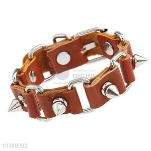 Fashion Rivet Design Leather Bracelet Cool Wristband