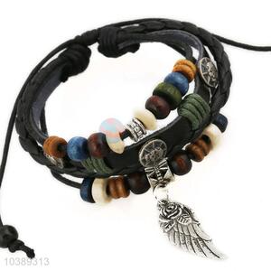 Best Selling Delicate Wing Leather Bracelet