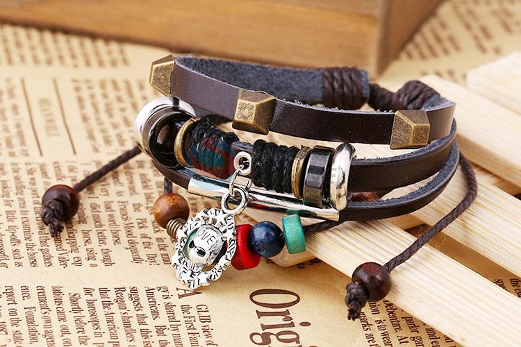 Newest Handmade Leather Hand Band Beaded Bracelet