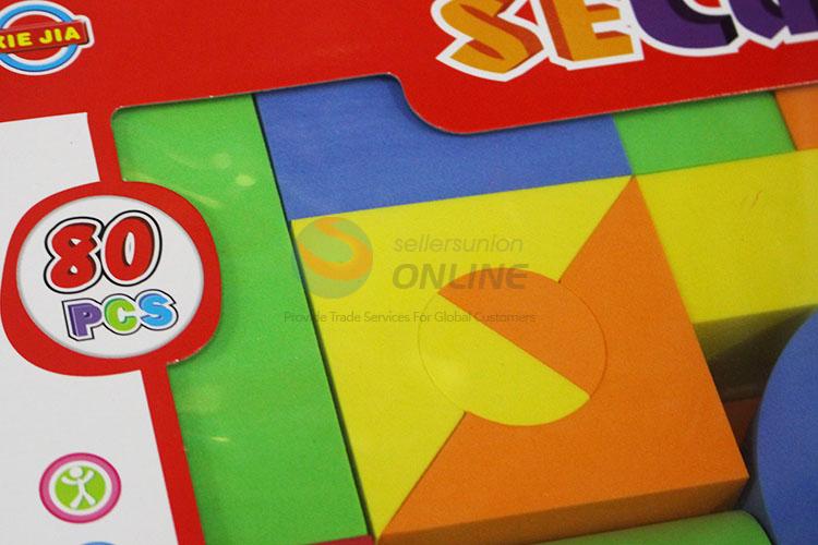 Plastic 80pcs magnetic building blocks for education play