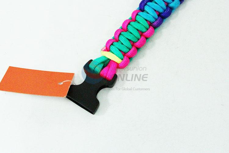 彩色塑料口哨插扣伞绳手环