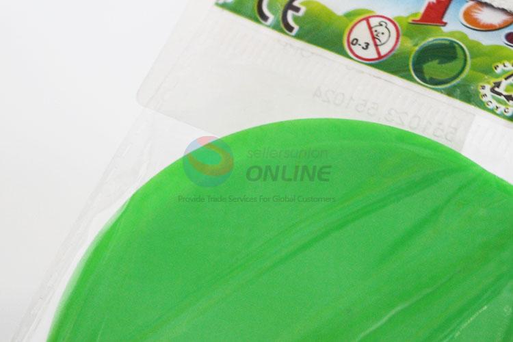 Kids green plastic tennis racket with balls