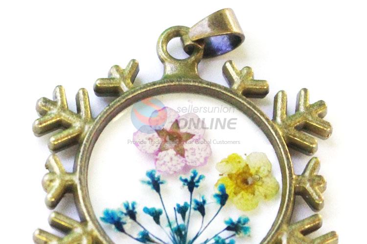 High Quality Real Flower Pendant With Chain