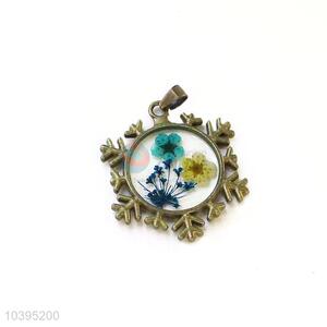 New Design Bronze Necklace Real Flower Pendant With Chain