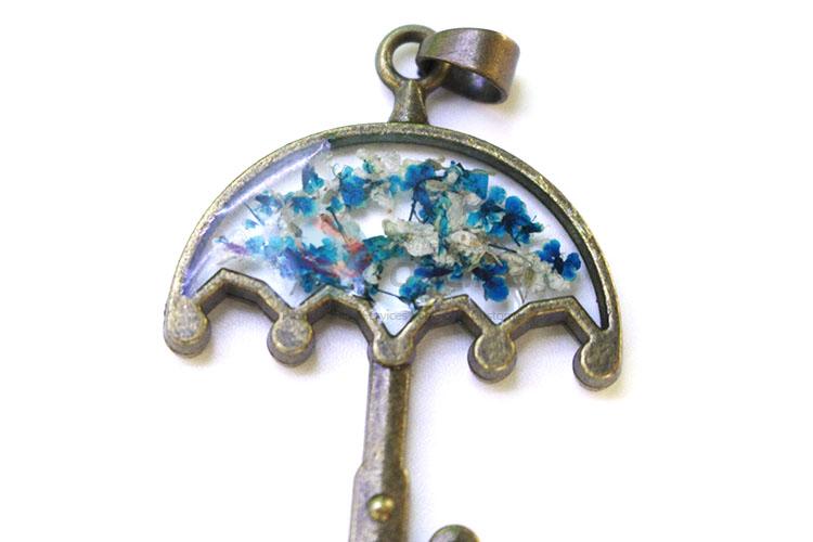 Custom Bronze Umbrella Shape Zinc Alloy Pendant With Chain